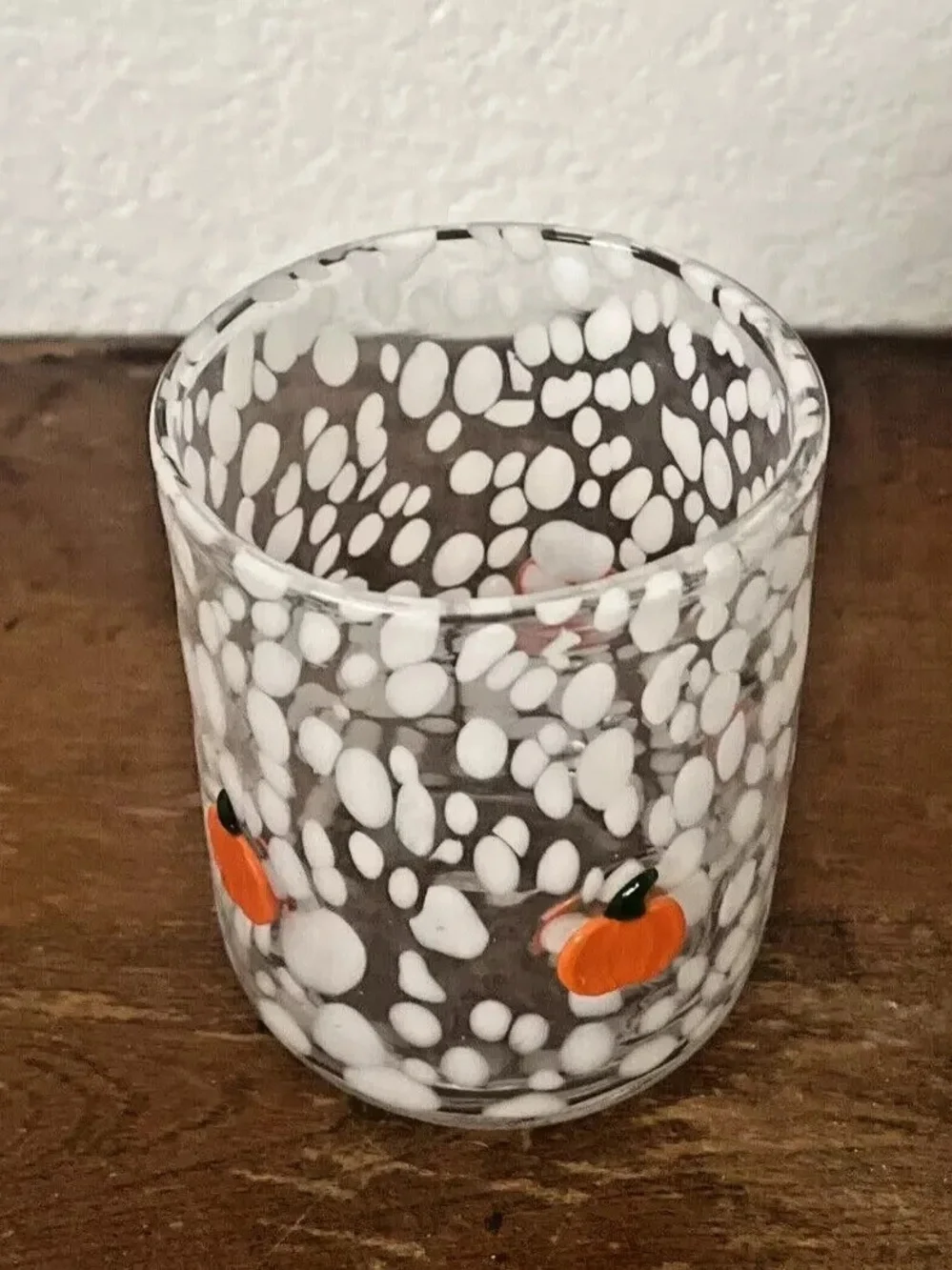 Anthropologie Icon Juice Glass Pumpkin